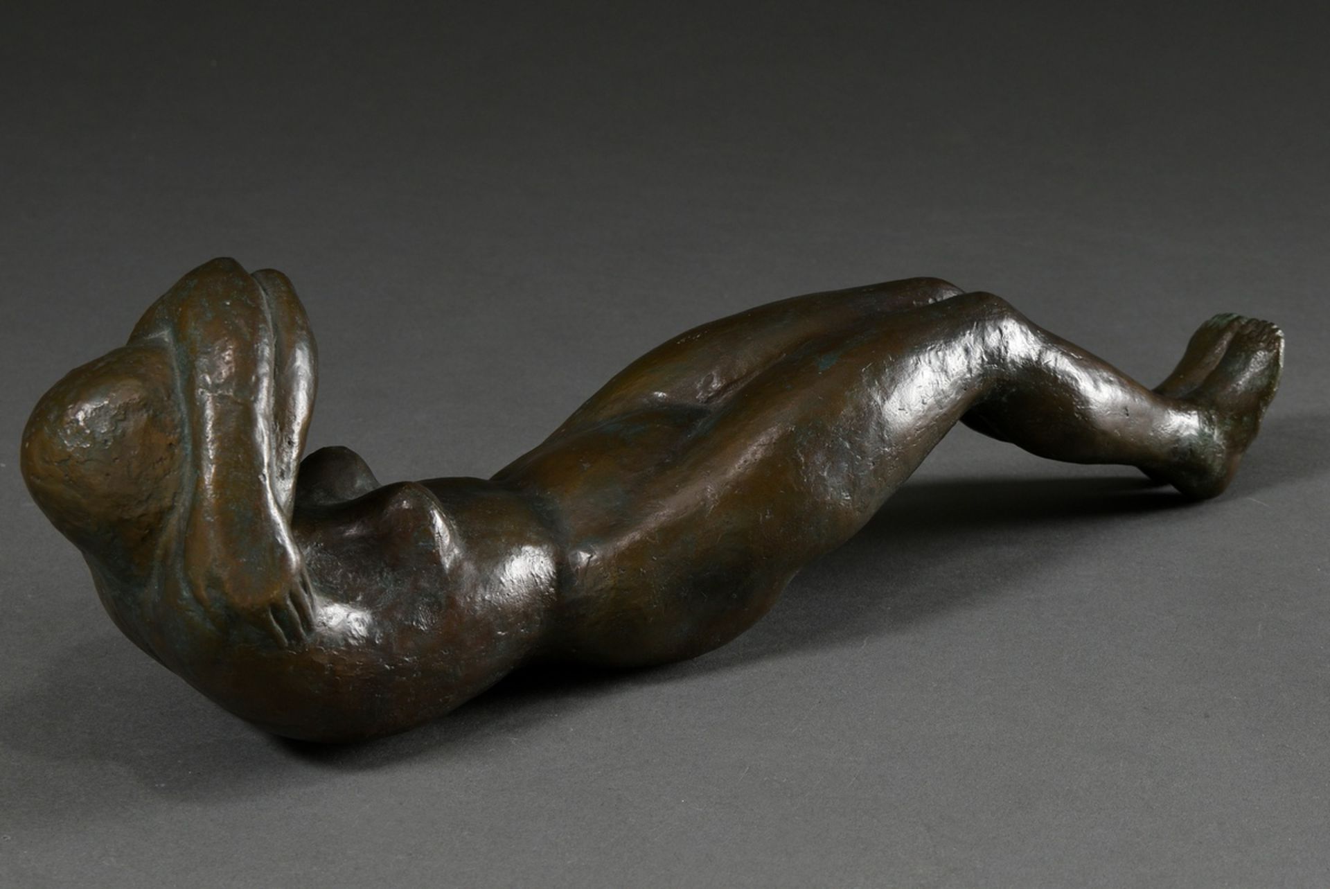 Woebcke, Albert Friedrich Christian (1896-1980) "Liegender Frauenakt", Bronze, Hohlguss, im r. Fuß  - Bild 3 aus 6