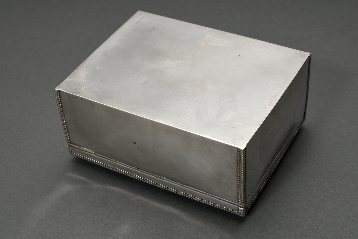 Simple Viennese Art Nouveau box with fine double pearl frieze in the style of the Wiener Werkstätte - Image 5 of 6