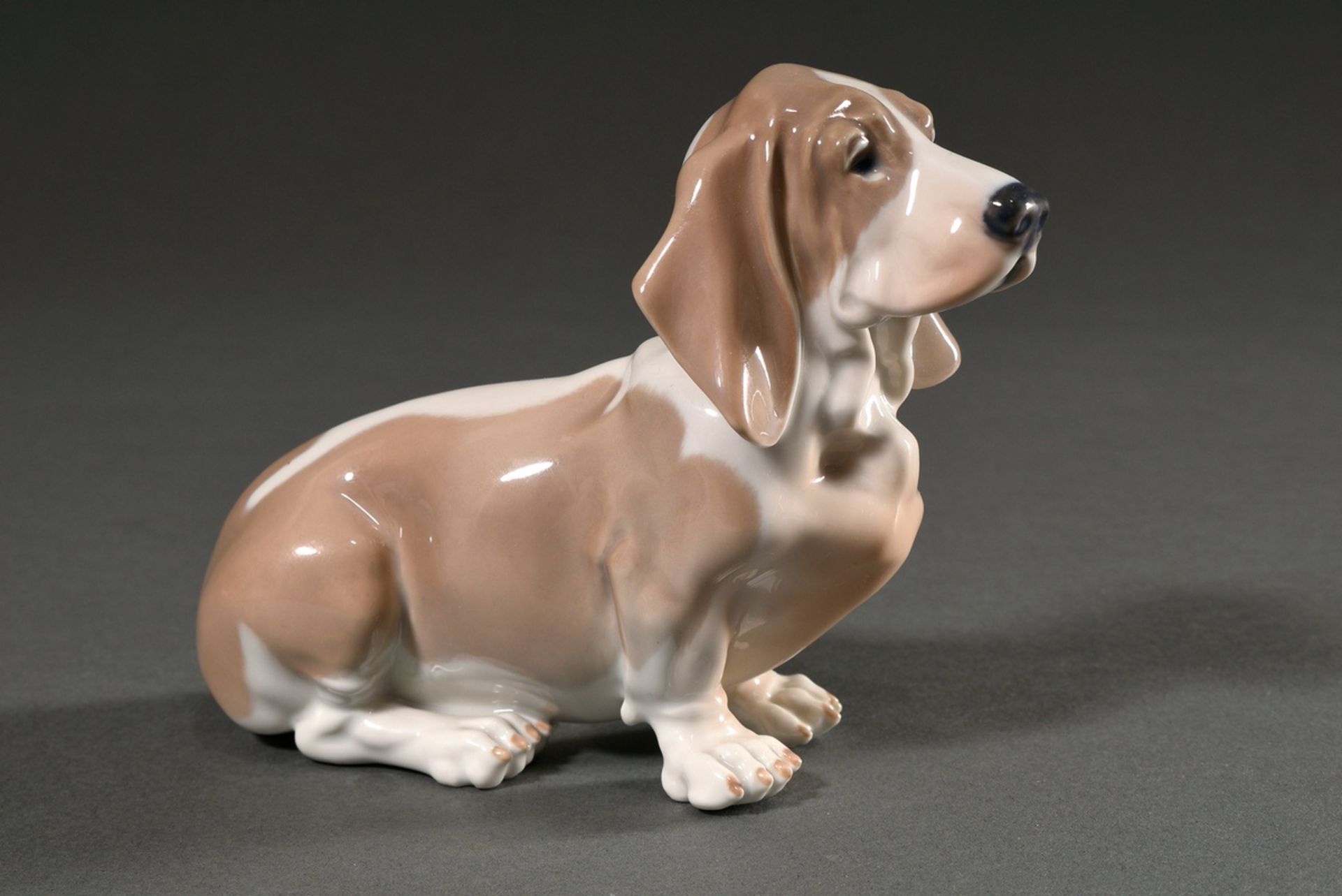 3 Diverse Porzellan Figuren "Basset", "Cocker Spaniel" und "Schäferhund" mit polychromer Unterglasu - Bild 6 aus 11