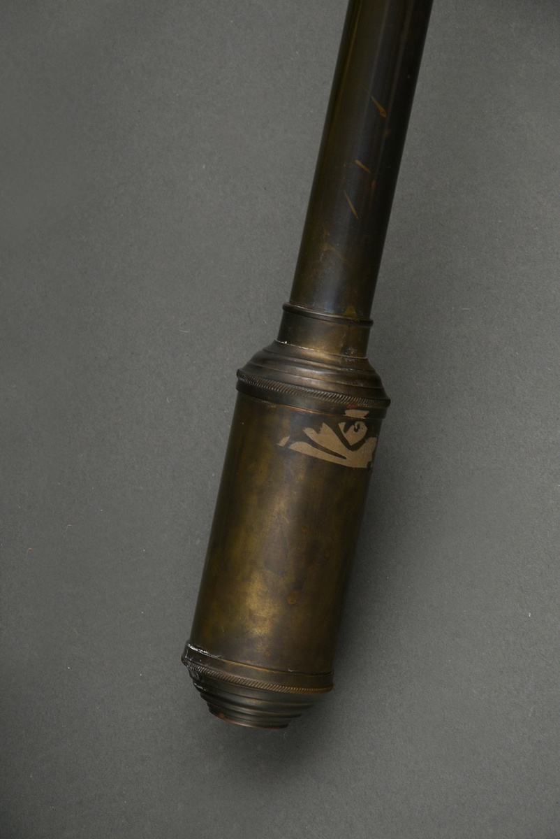 Cardanically suspended mercury barometer "J.J.B.L.M/16 a 22/R.N. Desterro/Lisbon", brass, h. 93cm,  - Image 3 of 5