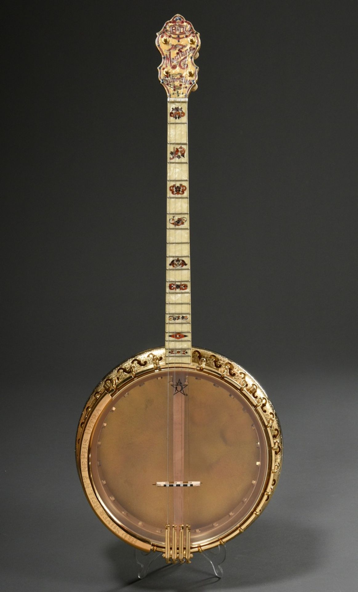 Tenor Banjo, Bacon Banjo Co. Inc. Groton Connecticut USA, model Montana Silver Bell No. 7 Ne Plus U