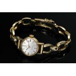 Omega Gelbgold 585 Damenarmbanduhr, Handaufzug, 20g, L. 16cm, gangbar (keine Garantie auf Werk und
