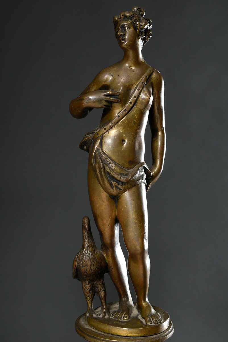Roccatagliata, Niccolo (1539-1636) and workshop, pair of bronze andirons with figural attachments " - Image 4 of 12