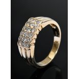 Gelbgold 585 Ring mit Brillanten (zus. ca. 0.51ct/SI/TW-TCR), 4,3g, Gr. 53