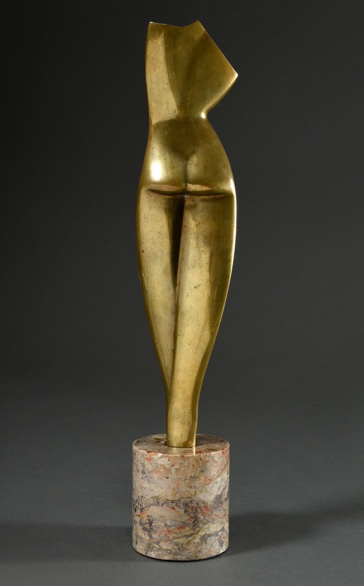 Archipenko, Alexander (1887-1964) "Flat Torso" 1914, früher Lebzeiten Guss um 1920, Bronze mit gold - Bild 5 aus 17