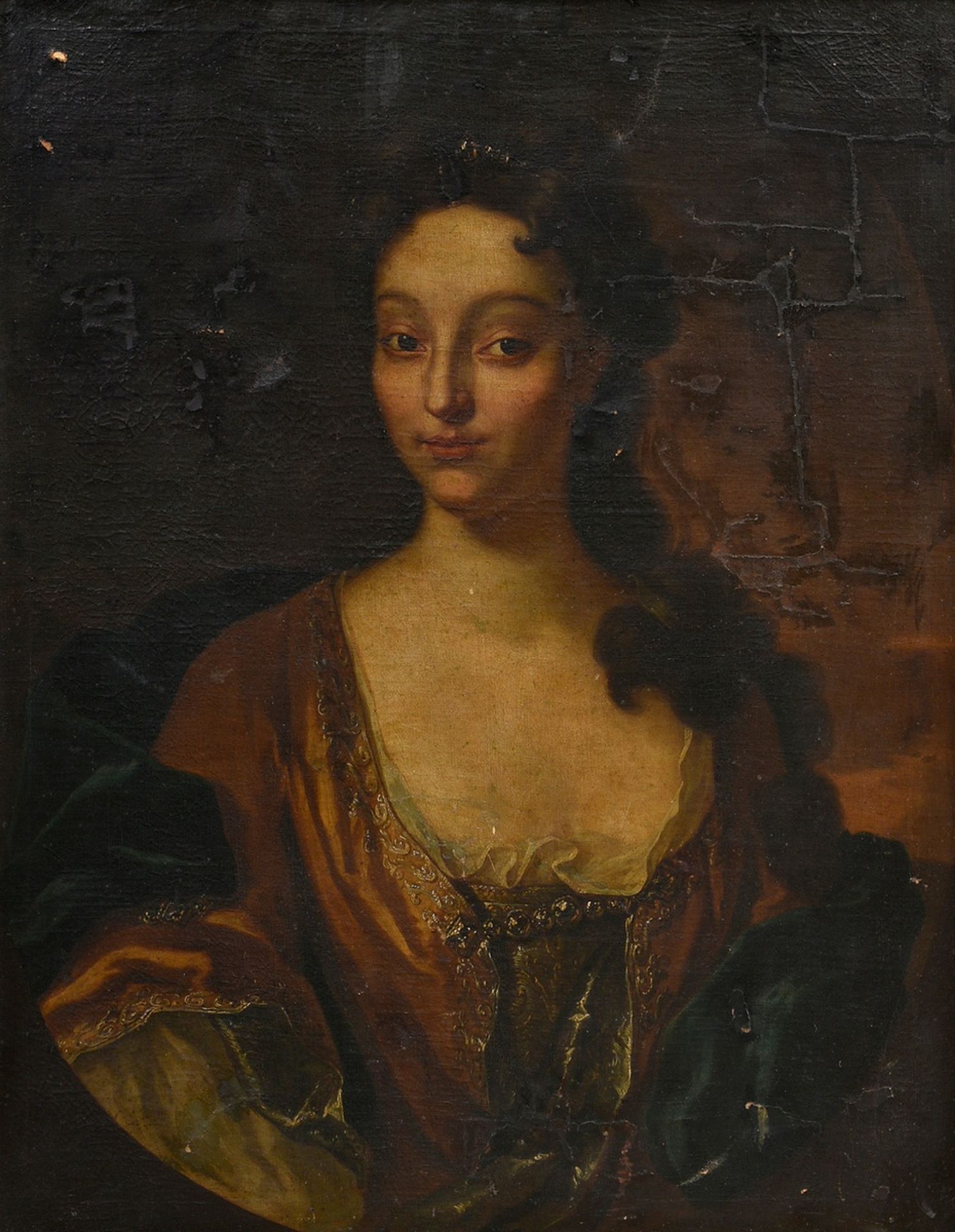 Unknown portraitist of the 18th c. "Young lady from the family v. Heister", oil/canvas, 85x67,5cm (