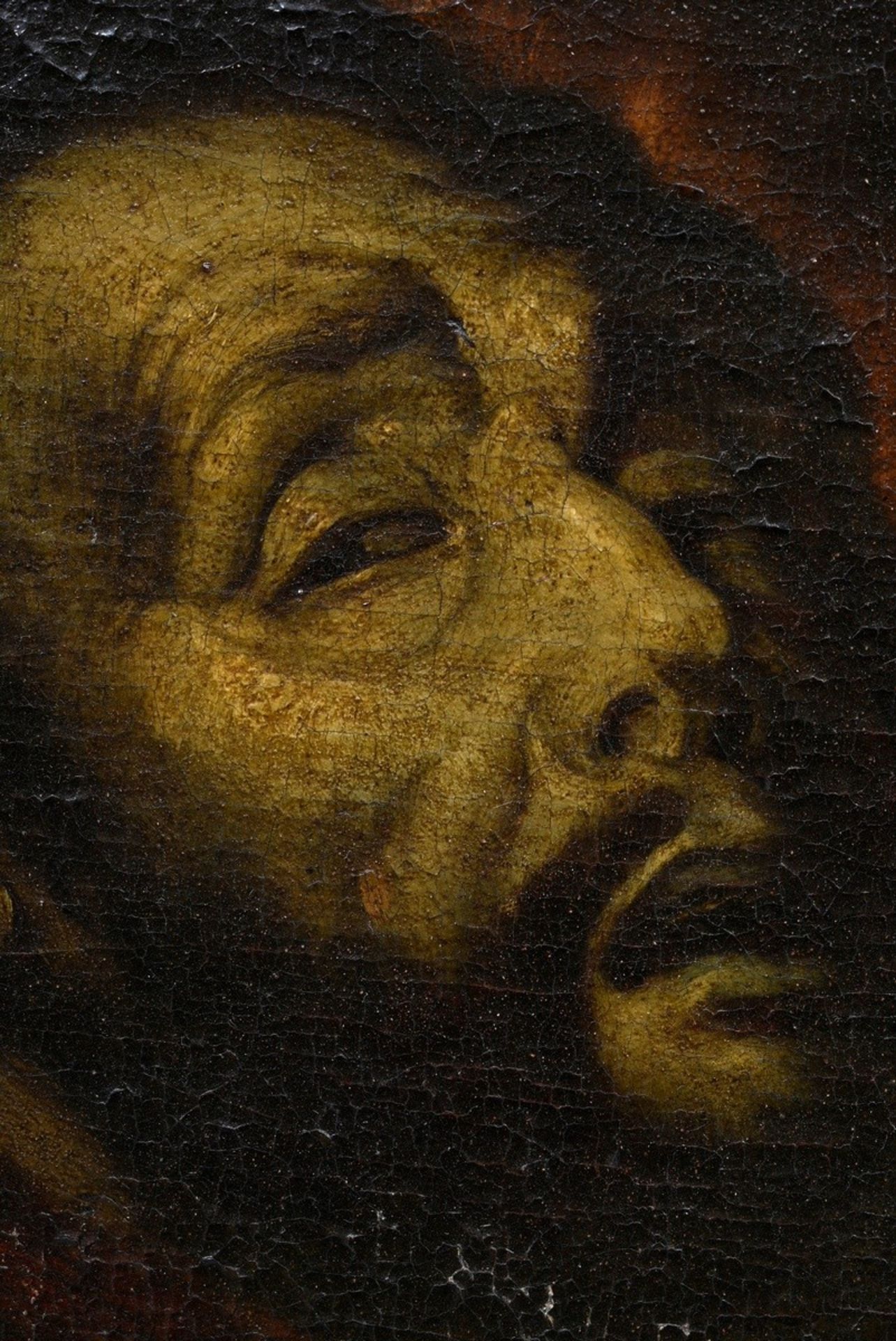 Unknown artist of the 17th/18th century "Head of John the Baptist", oil/canvas, 40,3x58cm (with fra - Image 3 of 4