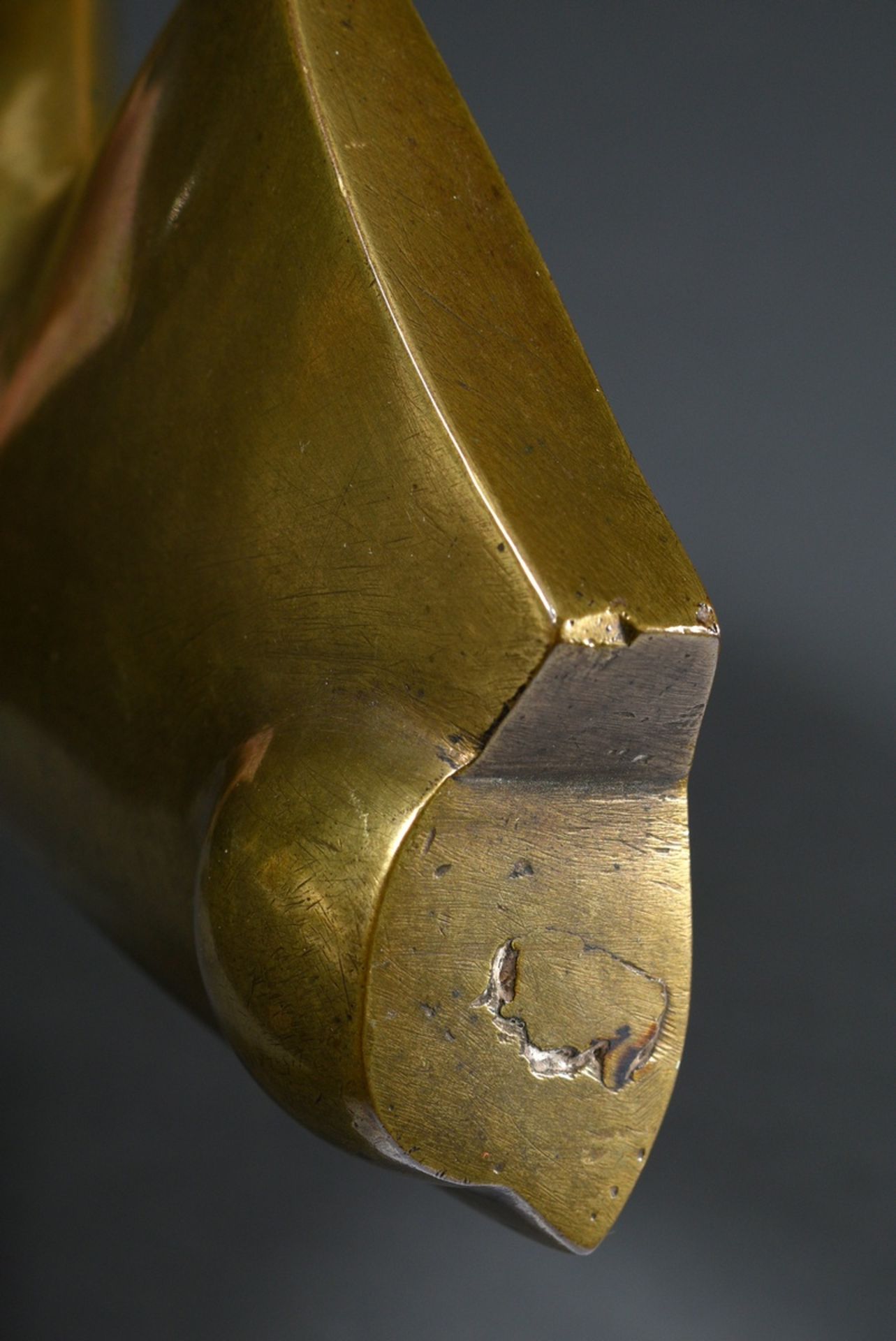 Archipenko, Alexander (1887-1964) "Flat Torso" 1914, früher Lebzeiten Guss um 1920, Bronze mit gold - Bild 11 aus 17