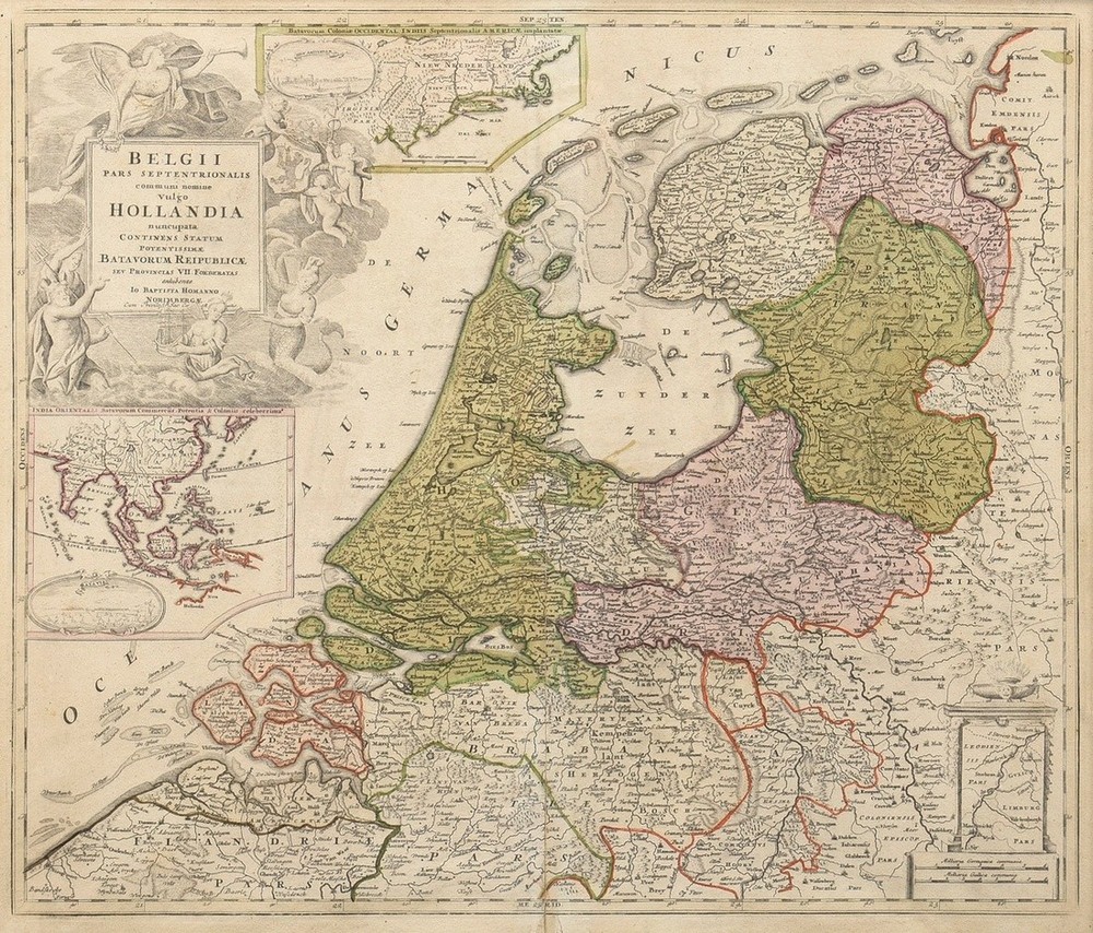 Homann, Johann Baptist (1664-1724) "Belgii pars septentrionalis communi nomine vulgo Hollandia nunc