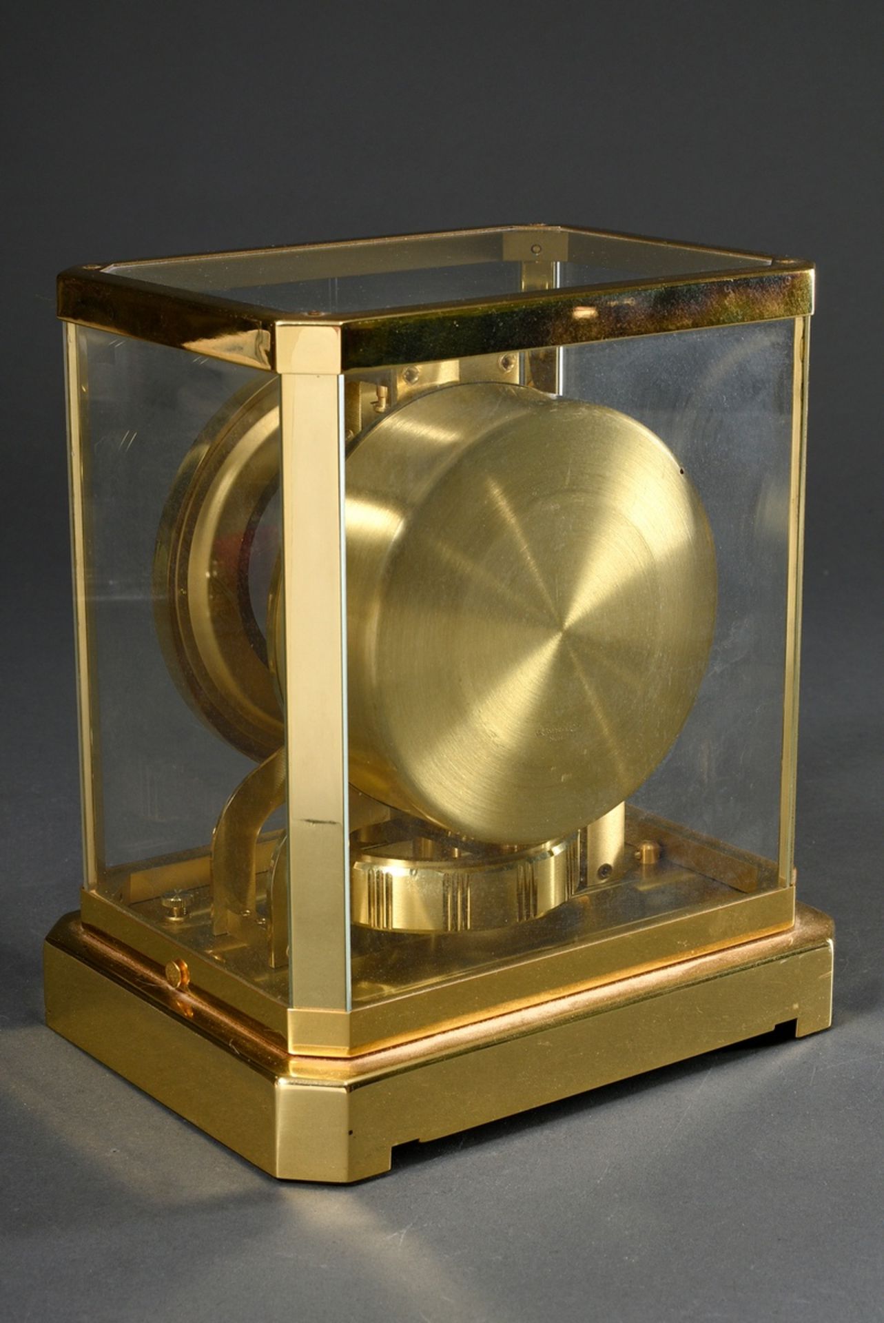 Jaeger Le Coultre "Atmos" table clock, glazed gold-plated brass case, movement number 196633, 23.5x - Image 6 of 7