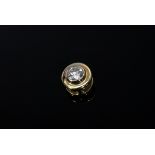 Gelbgold 585 Anhänger mit Brillant (0.22ct/P1/W), 1,7g, Ø 8,5mm