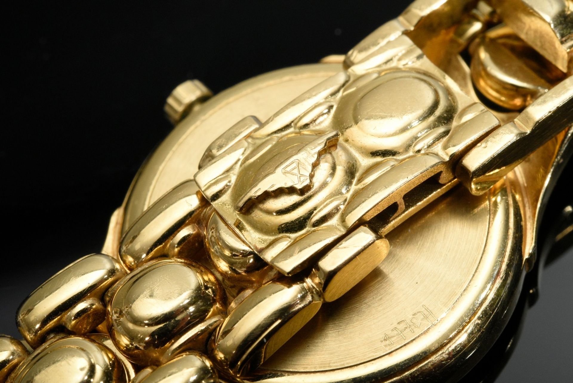 Longines "Conquest" yellow gold 750 wristwatch with diamond bezel (total approx. 0.38ct/VSI/W), qua - Image 3 of 5