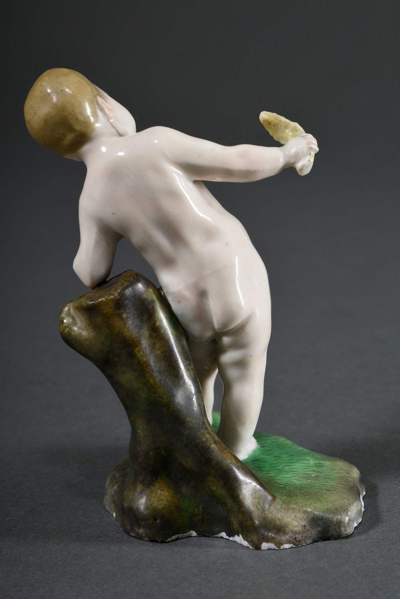 2 Various Höchst figures "Allegory of Summer" (putto with ears of corn) and "Boy with Wine Bottle", - Image 7 of 10