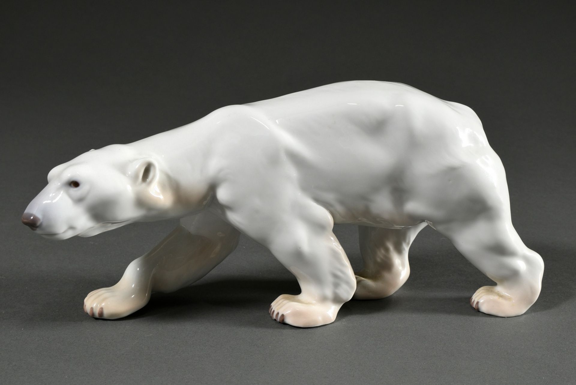 4 Various porcelain figures "Striding Polar Bear", "Salmon Trout", "Seal" and "Seal with Ball" with - Image 2 of 10