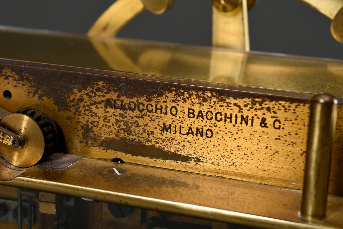 Morse device "Allocchio Bacchini & C./ Milano", serial no. 00851, wood and brass, 1st half 20th c., - Image 3 of 4