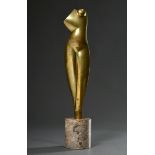 Archipenko, Alexander (1887-1964) "Flat Torso" 1914, früher Lebzeiten Guss um 1920, Bronze mit gold
