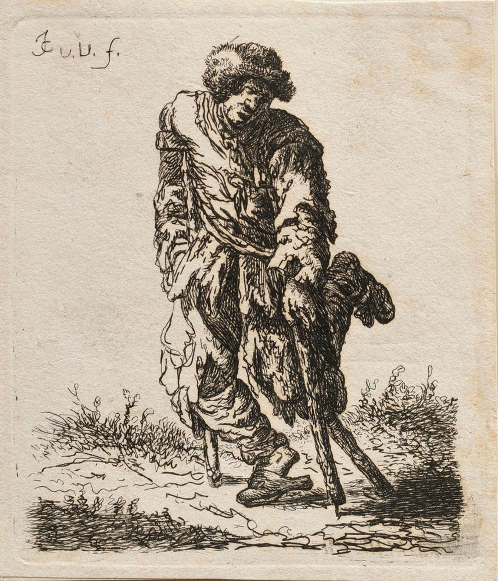 3 Vliet, Jan-Georg van (c.1610-1668) "Beggars" from the Beggars series, etchings, each sign. on the - Image 4 of 4