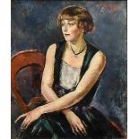 Faistauer, Anton (1887-1930) "Sitzende Dame mit Pagenkopf (Liesl Schöller)“ 1927, Öl/Leinwand, o.r.