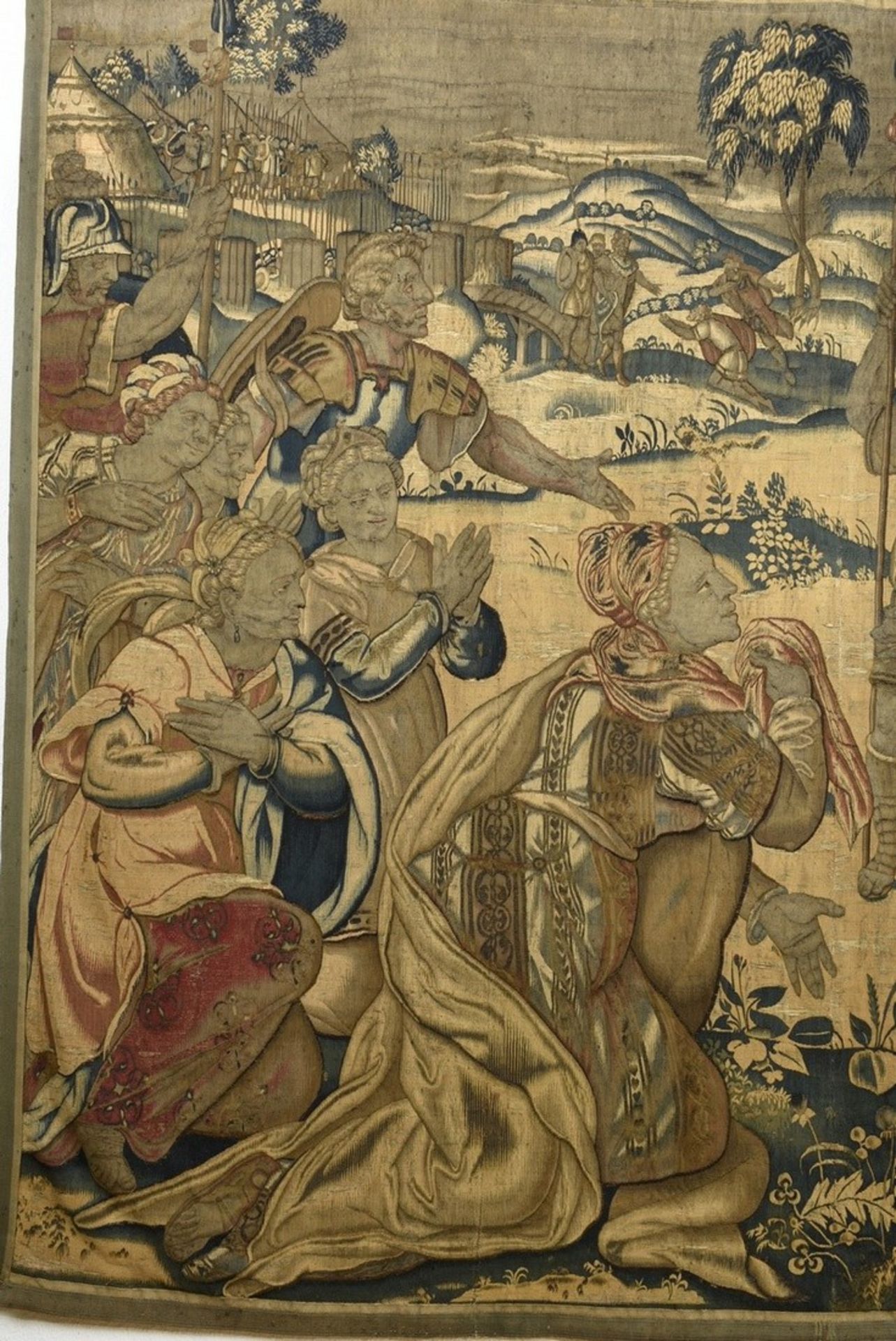 Antike Tapisserie / Gobelin "Alexander der Große begnadigt die Familie des Dareios" (Nach der Schla - Bild 4 aus 21