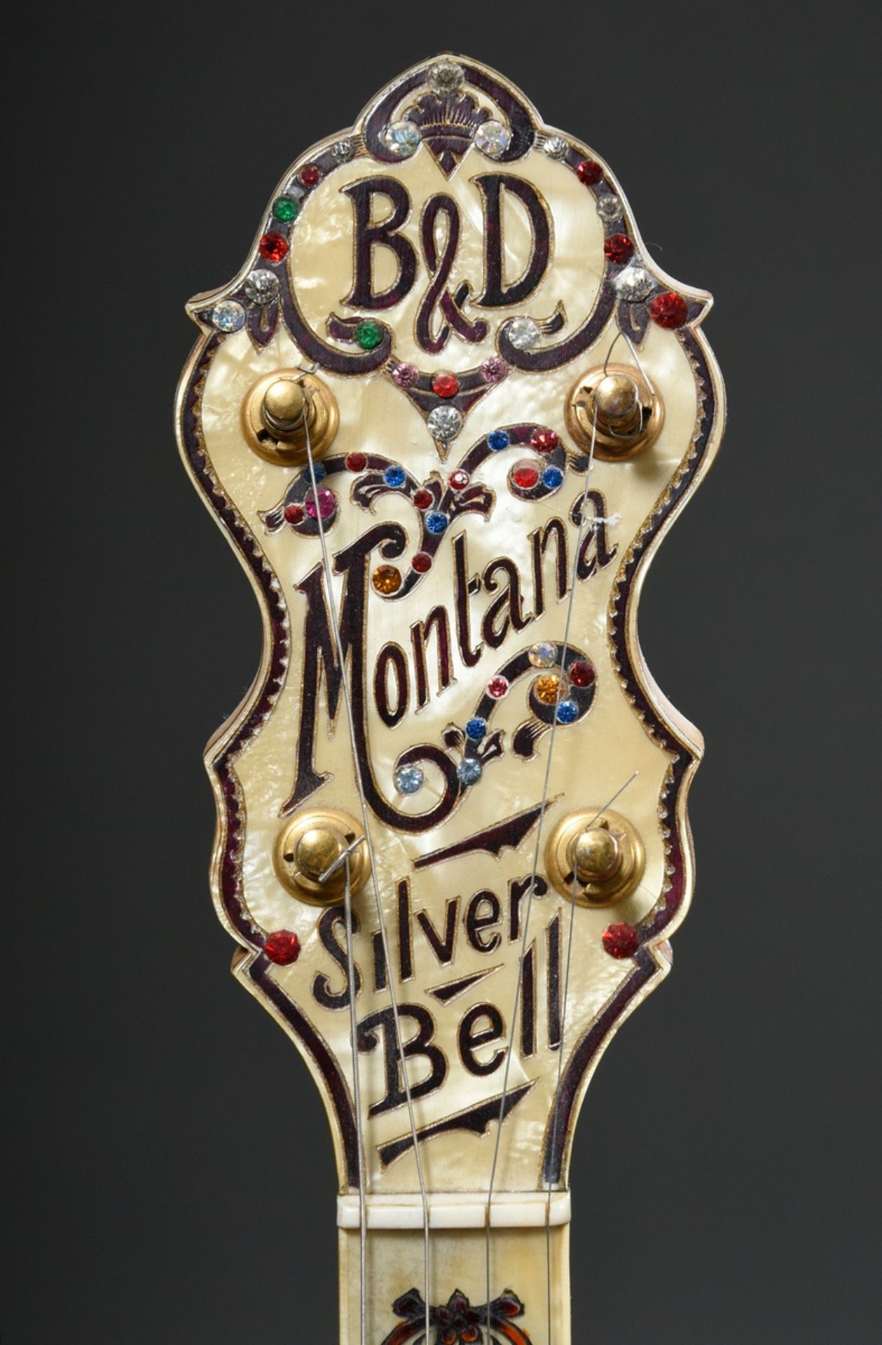 Tenor Banjo, Bacon Banjo Co. Inc. Groton Connecticut USA, model Montana Silver Bell No. 3, serial n - Image 3 of 21