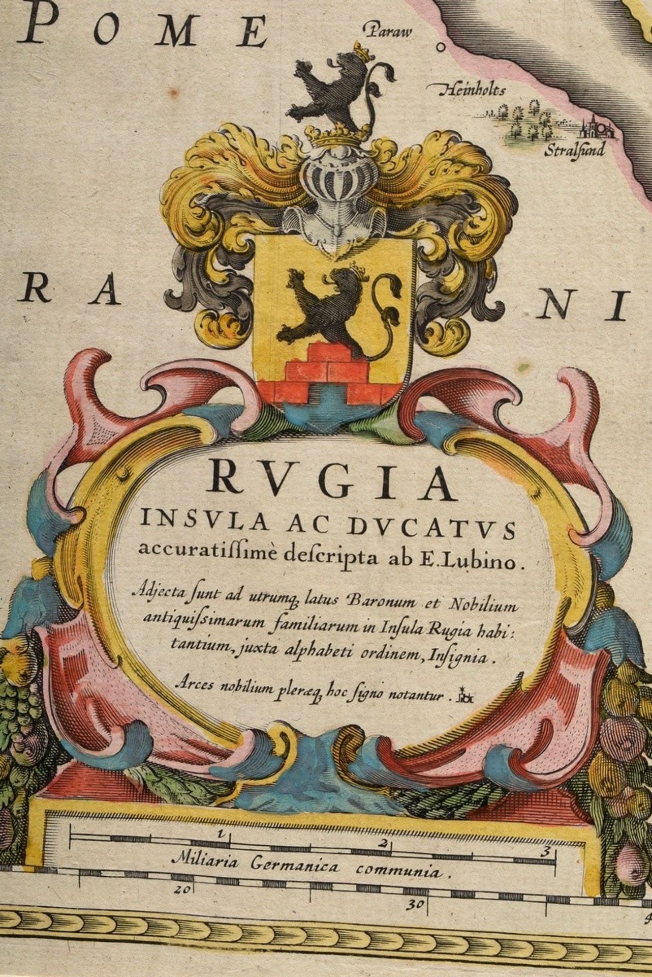 Blaeuw, Willem (1571-1638) "Rugia Insula ac Ducatus accuratissimè descripta ab E. Lubino..." (Rügen - Bild 3 aus 3