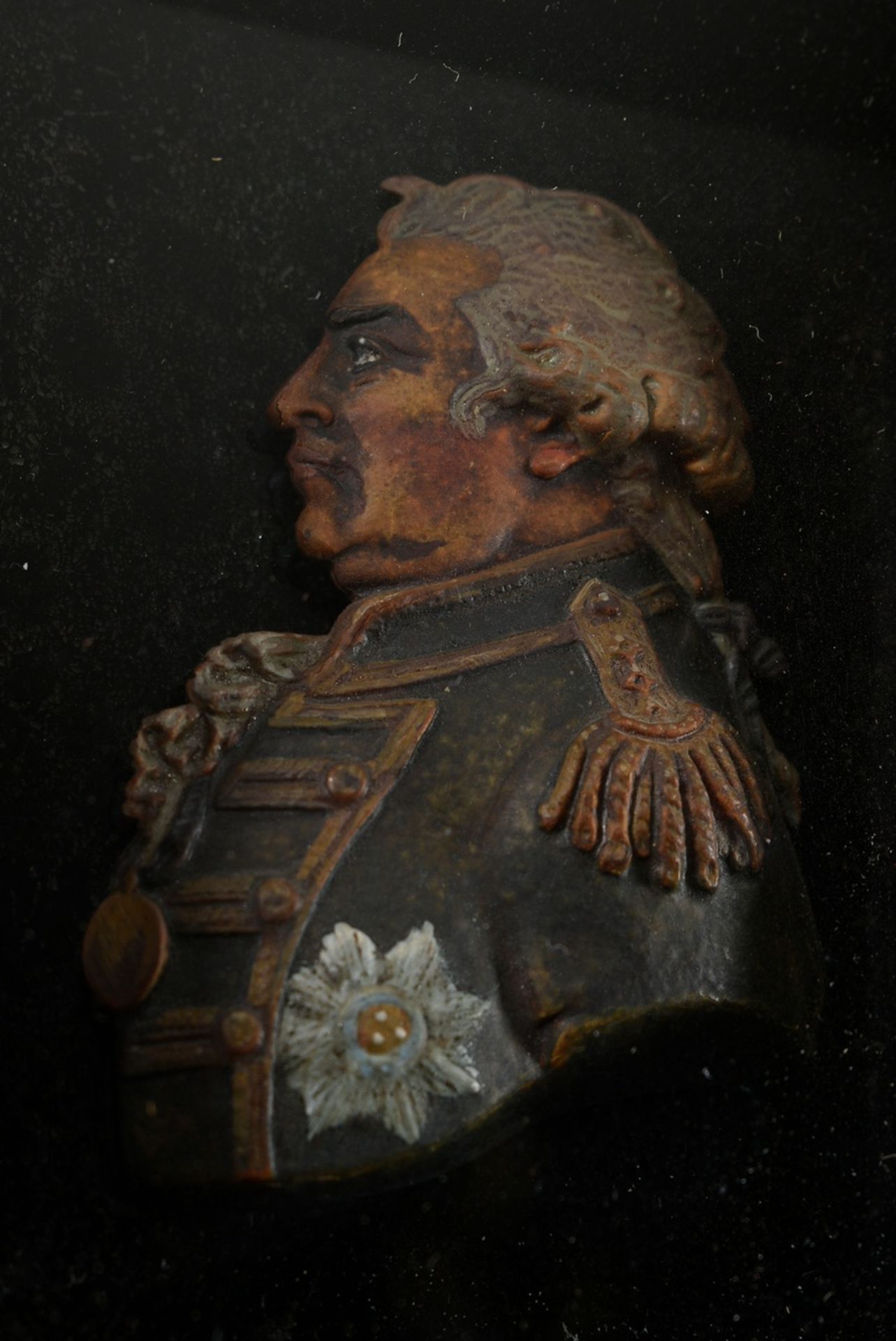 4 Various sculptural wax portraits in half relief: "Horatio Nelson, 1st Viscount Nelson (1758-1805) - Image 8 of 11