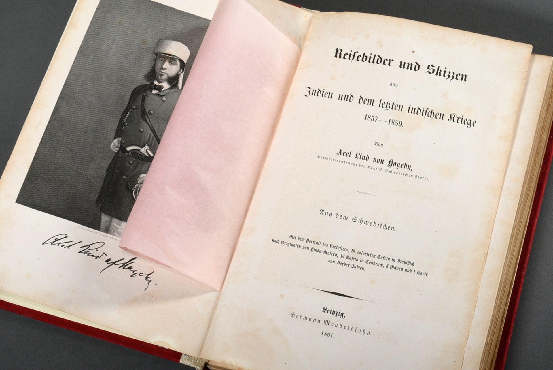 Band Axel Lind von Hageby "Reisebilder und Skizzen aus Indien und dem letzten indischen Kriege 1857