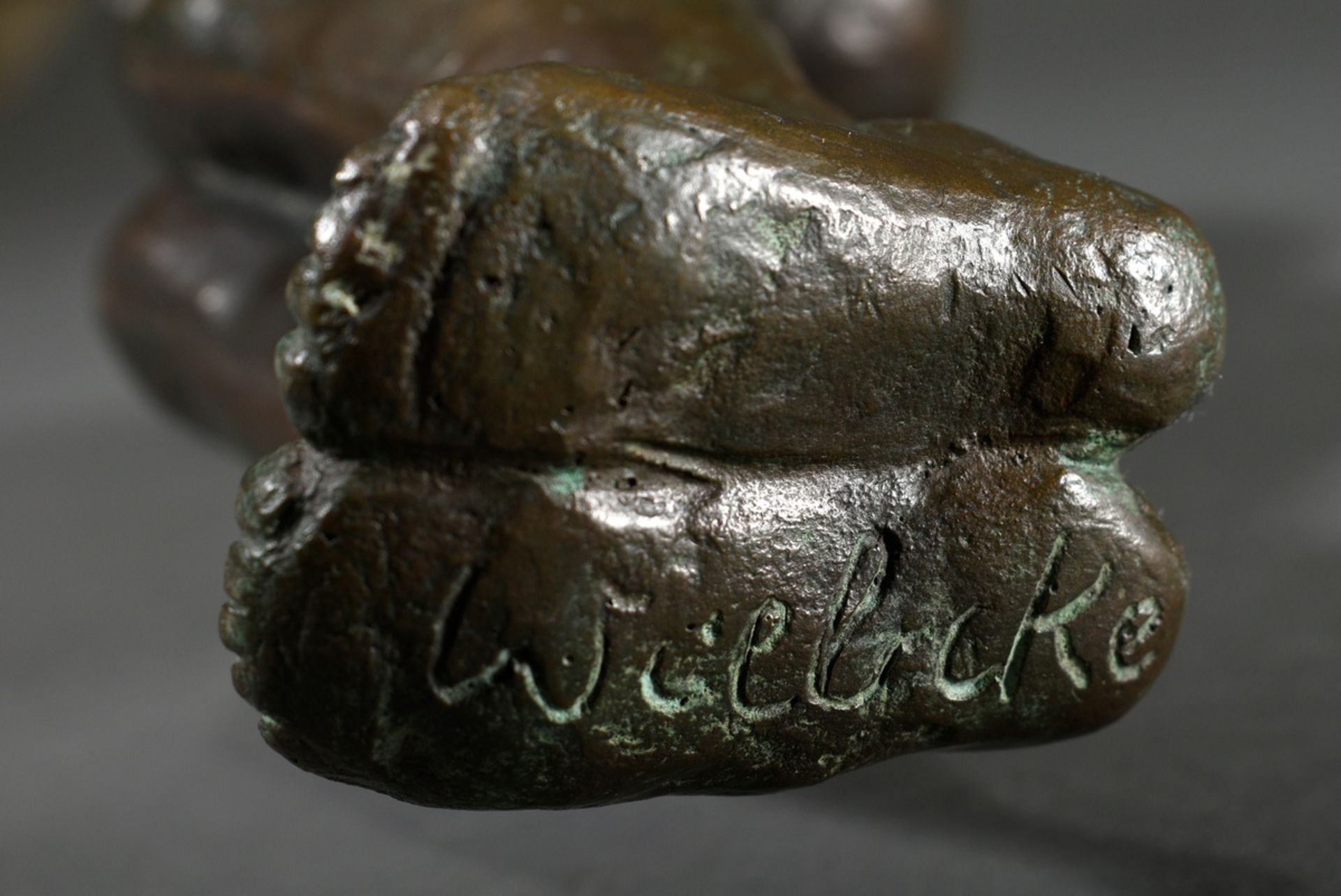 Woebcke, Albert Friedrich Christian (1896-1980) "Liegender Frauenakt", Bronze, Hohlguss, im r. Fuß  - Bild 6 aus 6