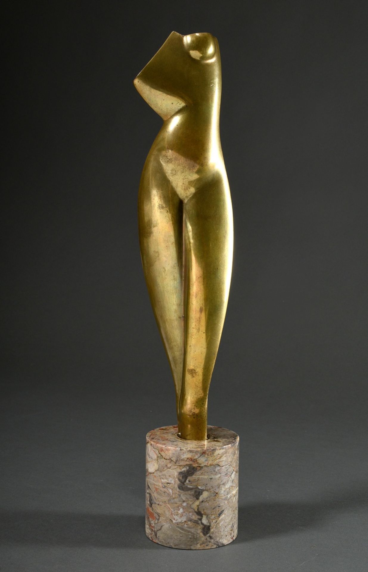 Archipenko, Alexander (1887-1964) "Flat Torso" 1914, früher Lebzeiten Guss um 1920, Bronze mit gold - Bild 2 aus 17