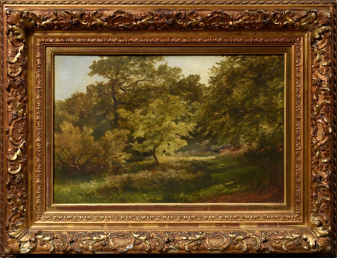 Ruths, Valentin (1825-1905) "Beginning of Autumn in the Forest/Study", oil/wood, sign. on the lower - Image 2 of 7