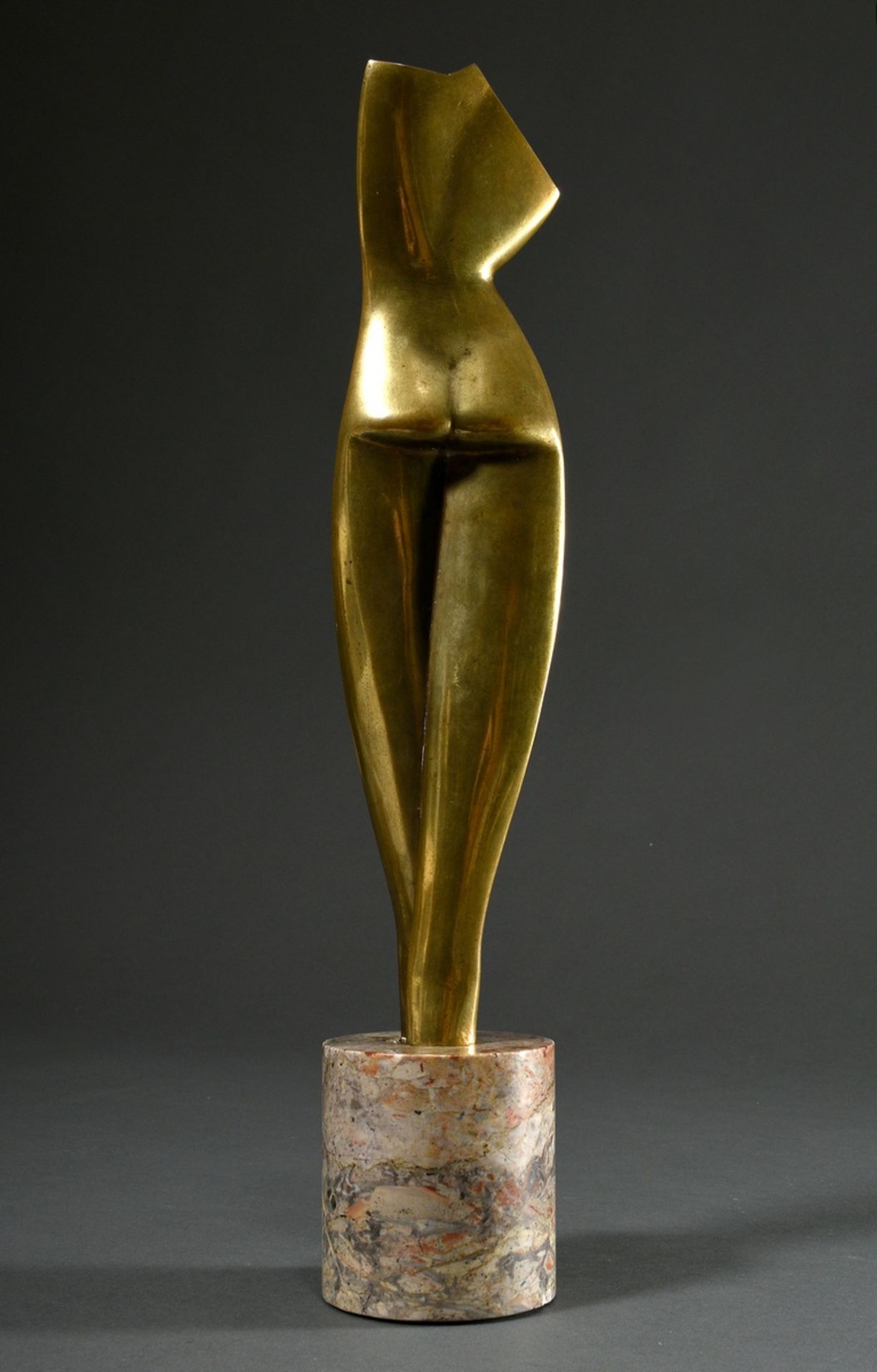 Archipenko, Alexander (1887-1964) "Flat Torso" 1914, early life cast around 1920, bronze with gold- - Image 4 of 17
