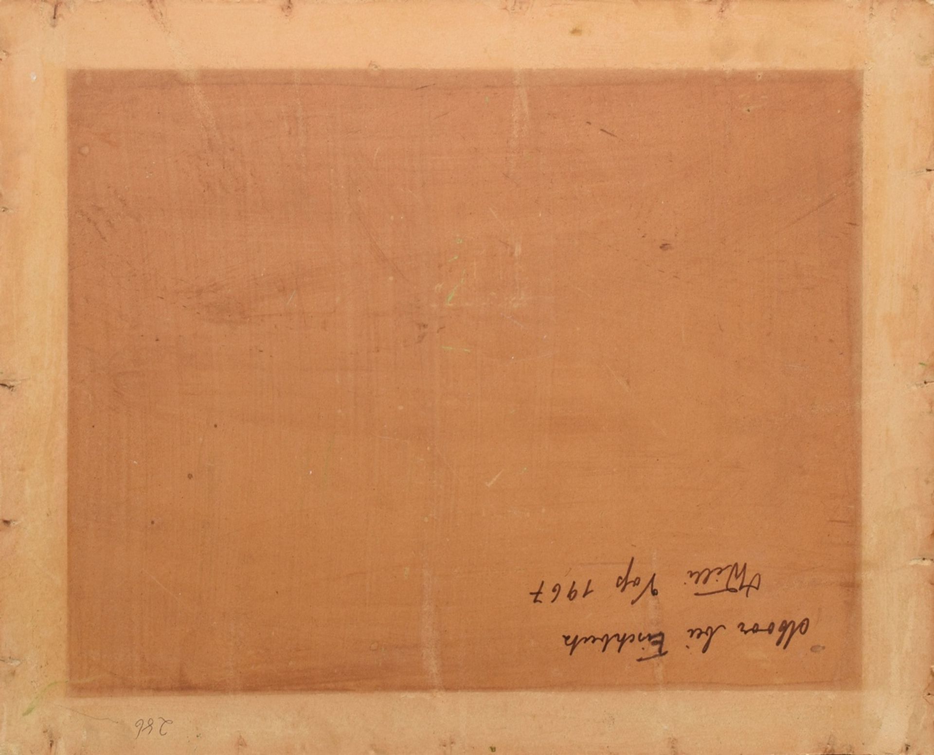 Voss, Willi (1902-1973) "Moor bei Fischbek" 1967, oil/cardboard, b.l. monogr., verso sign./dat./tit - Image 3 of 4
