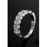 Weißgold 585 Ring mit 7 Brillanten (zus. ca. 0.97ct/VSI-SI/TW-W), 4,8g, Gr. 61,5