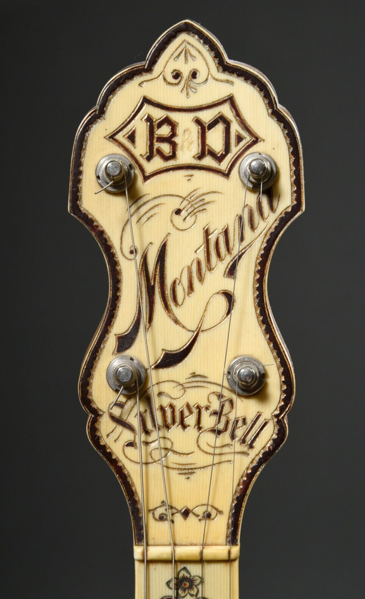 Tenor Banjo, Bacon Banjo Co. Inc. Groton Connecticut USA, model Montana Silver Bell No.1 Special, s - Image 3 of 17