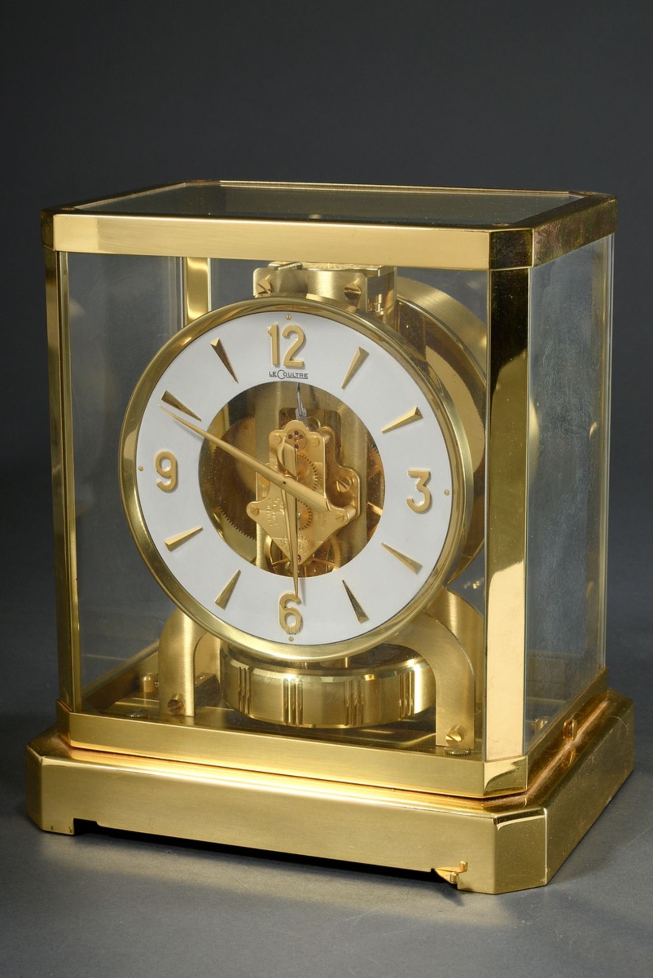 Jaeger Le Coultre "Atmos" table clock, glazed gold-plated brass case, movement number 196633, 23.5x - Image 2 of 7
