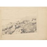 Herbst, Thomas (1848-1915) "Schafherde in Landschaft" verso "Kühe", Bleistift, Nachlassangabe, im P