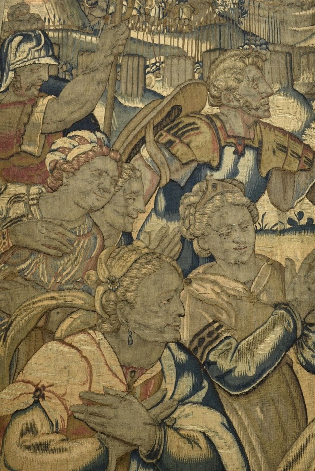 Antique tapestry / gobelin "Alexander the Great pardons the family of Darius" (After the battle of  - Image 7 of 21