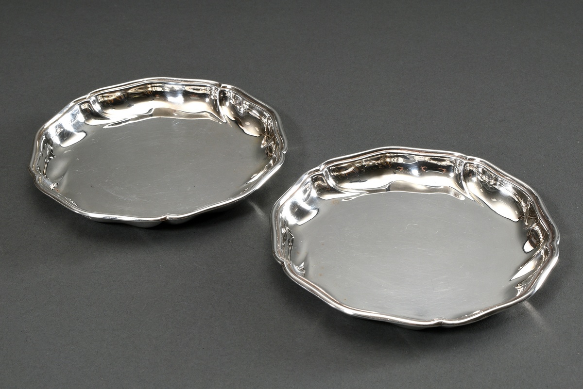 Pair of coasters "Chippendale", Manufact. Watty & Sohn/Hamburg, early 20th century, silver 835, 132