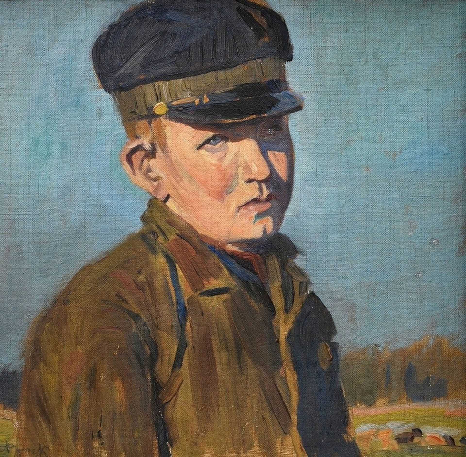 Struck, Hermann (1876-1944) "Polnischer Bauernjunge mit Maciejówka" 1906, Öl/Leinwand, u.l. sign., 