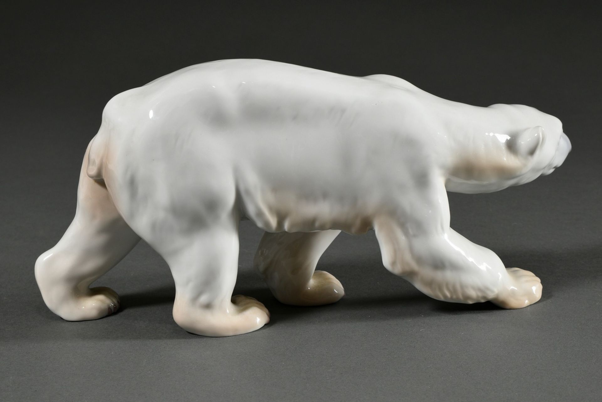 4 Various porcelain figures "Striding Polar Bear", "Salmon Trout", "Seal" and "Seal with Ball" with - Image 3 of 10