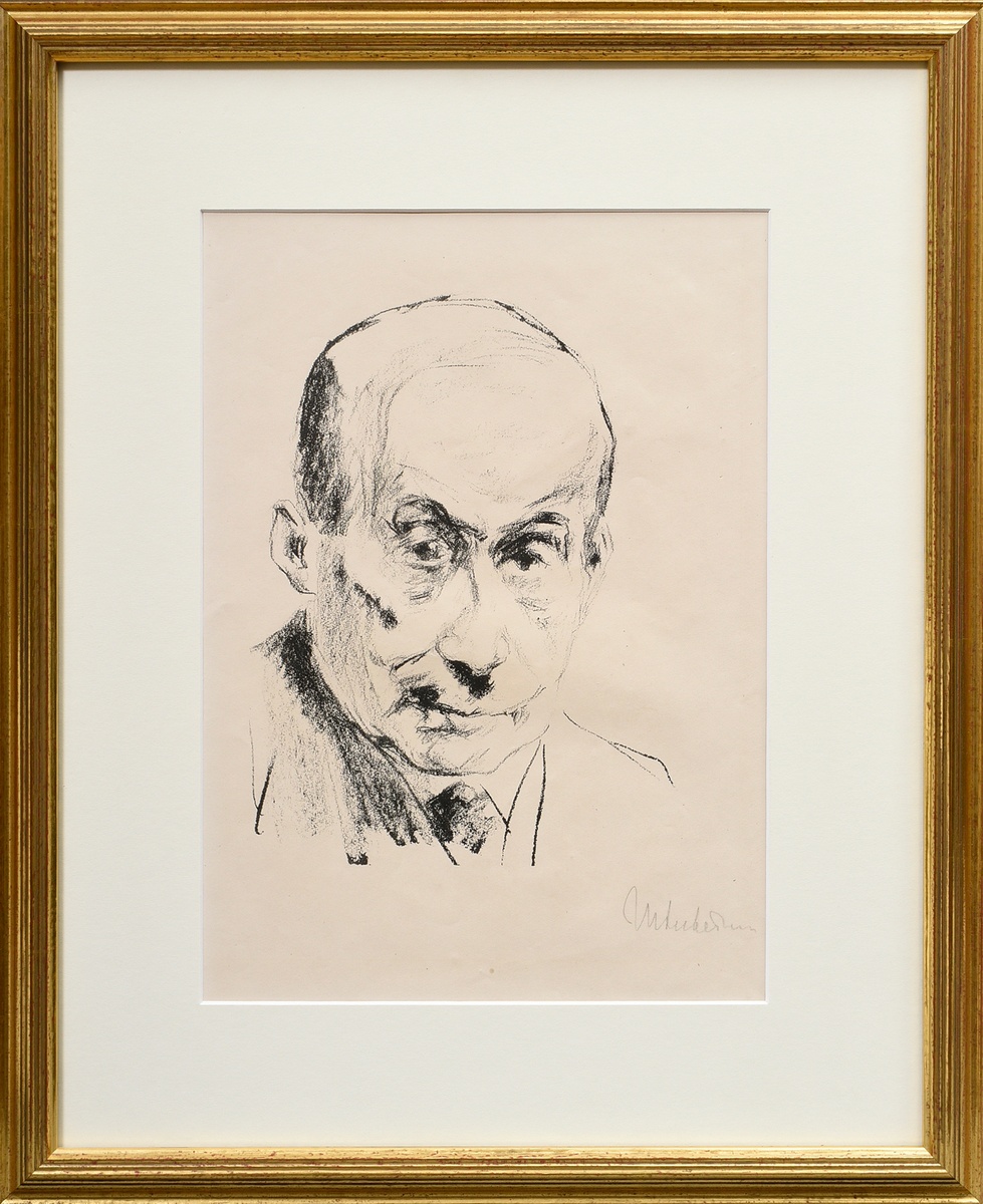 Liebermann, Max (1847-1935) "Self-portrait" 1924, lithograph, sign. at lower right, 25x35cm (w.f. 5 - Image 2 of 3