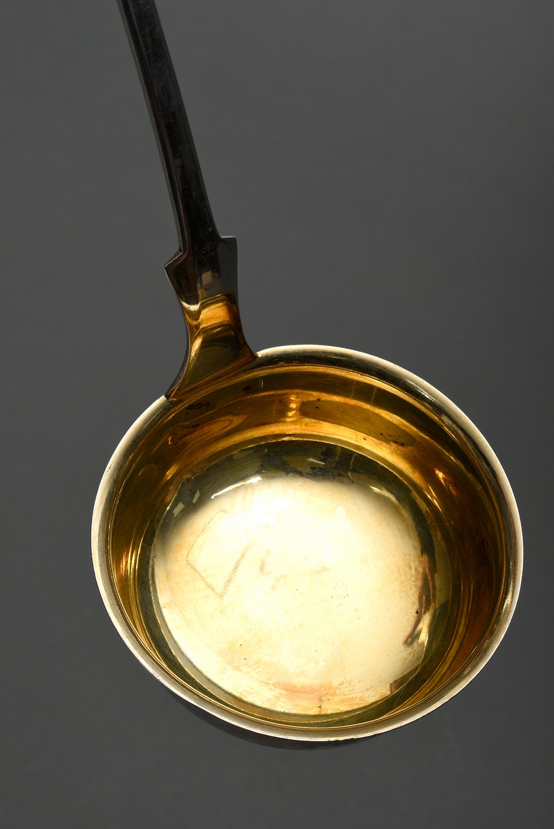 Soup ladle "spade pattern" with gilded spoon, Koch & Bergfeld/ Bremen, jeweller's mark: F.H. Lange, - Image 3 of 4
