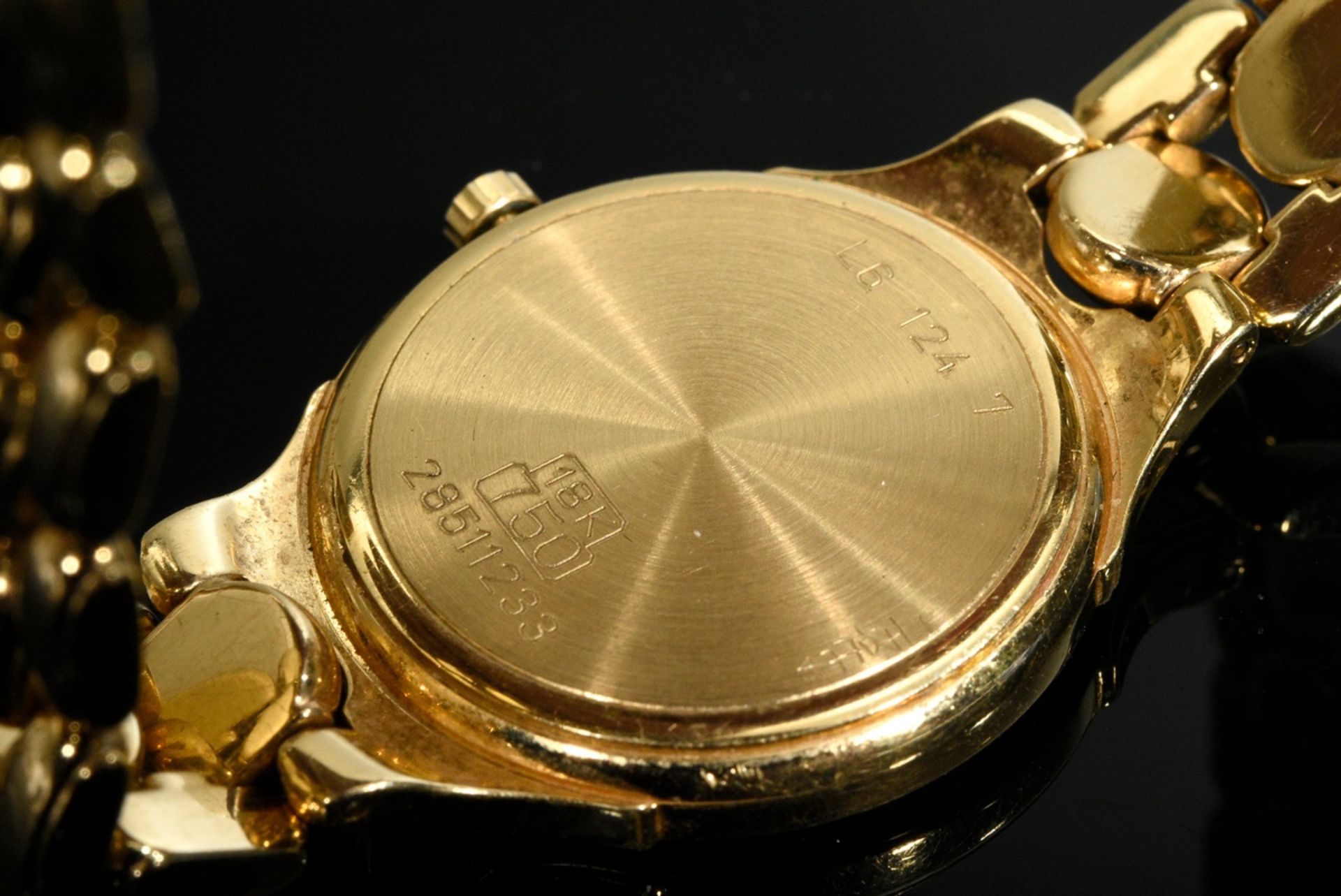 Longines "Conquest" yellow gold 750 wristwatch with diamond bezel (total approx. 0.38ct/VSI/W), qua - Image 2 of 5