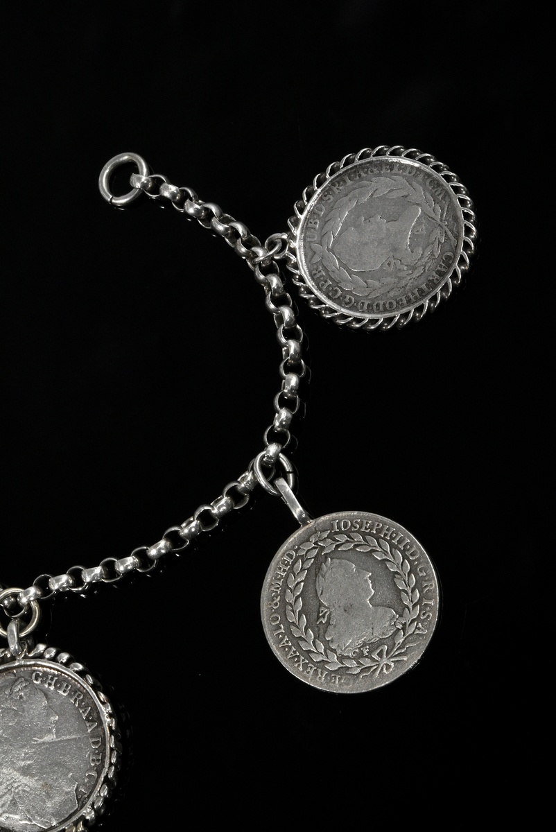 2 Various pieces of Austrian traditional costume jewellery, 19th century: silver bust pendant with  - Image 5 of 10