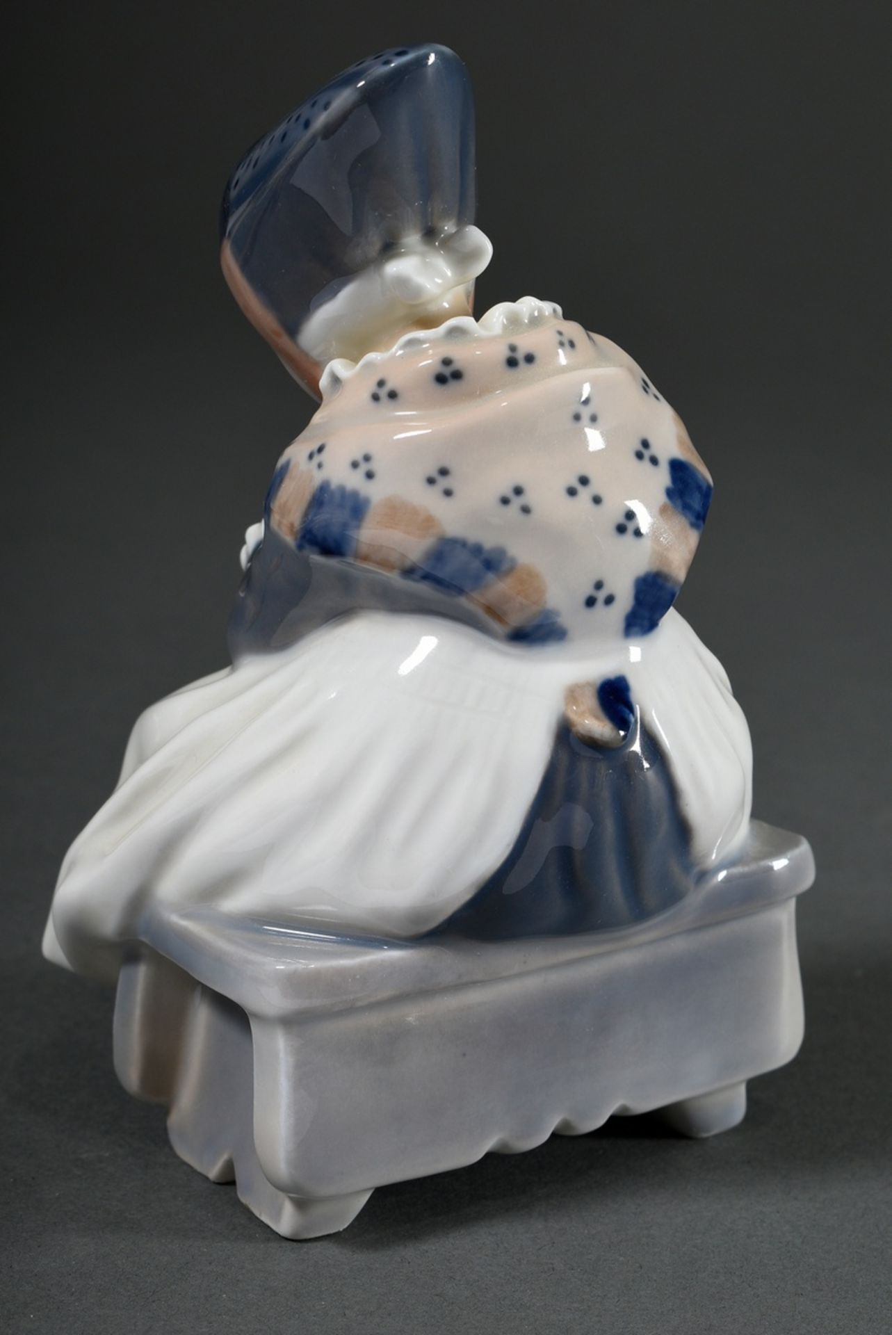 3 Various porcelain figures "Amager girl in traditional costume", "Boy with bulldog" and "Boy on st - Image 3 of 11