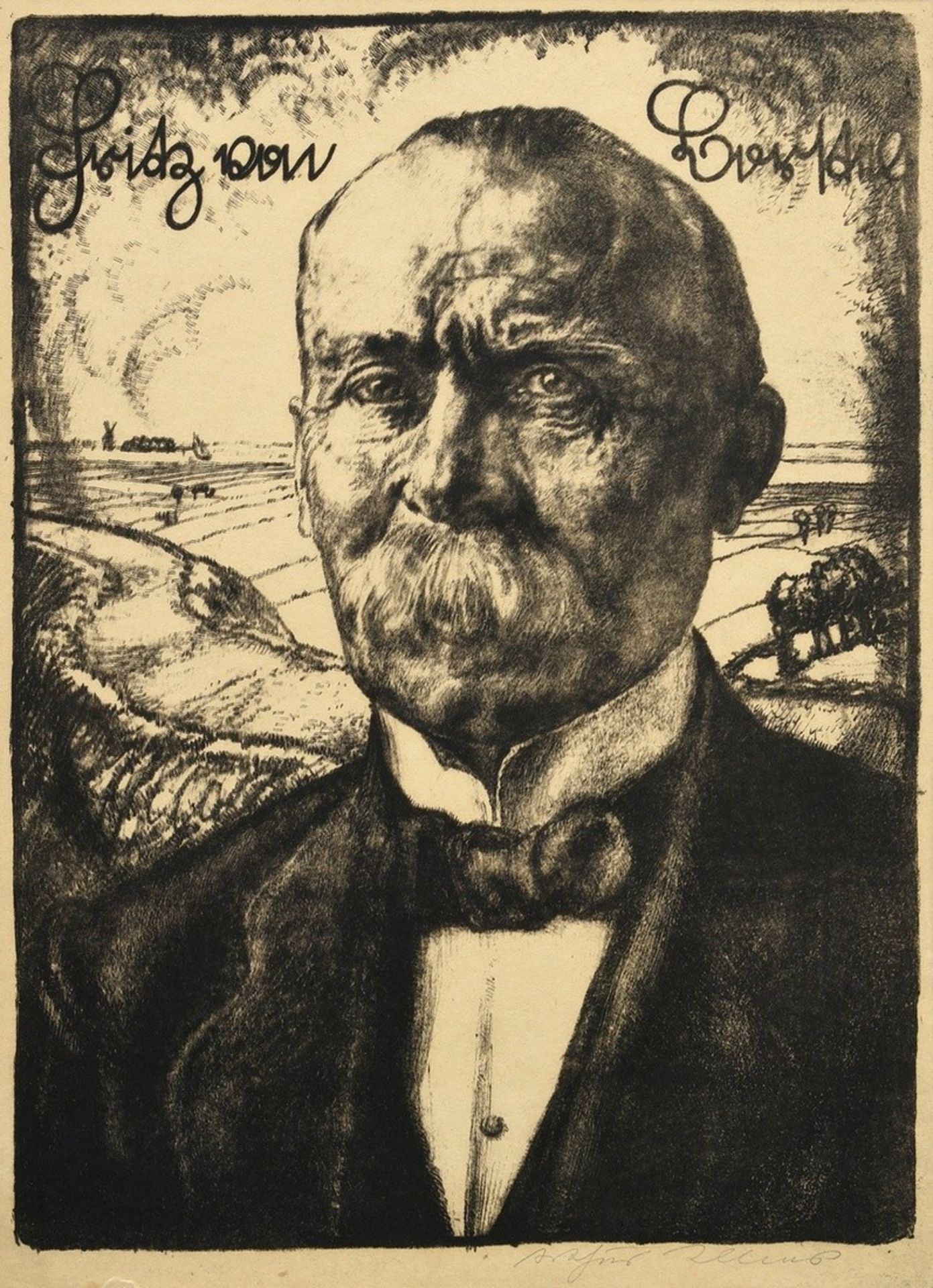 Illies, Arthur (1870-1952) „Fritz von Borstel“ 1921, Lithographie, u.r. sign., PM 44,5x32,3cm (m.R.