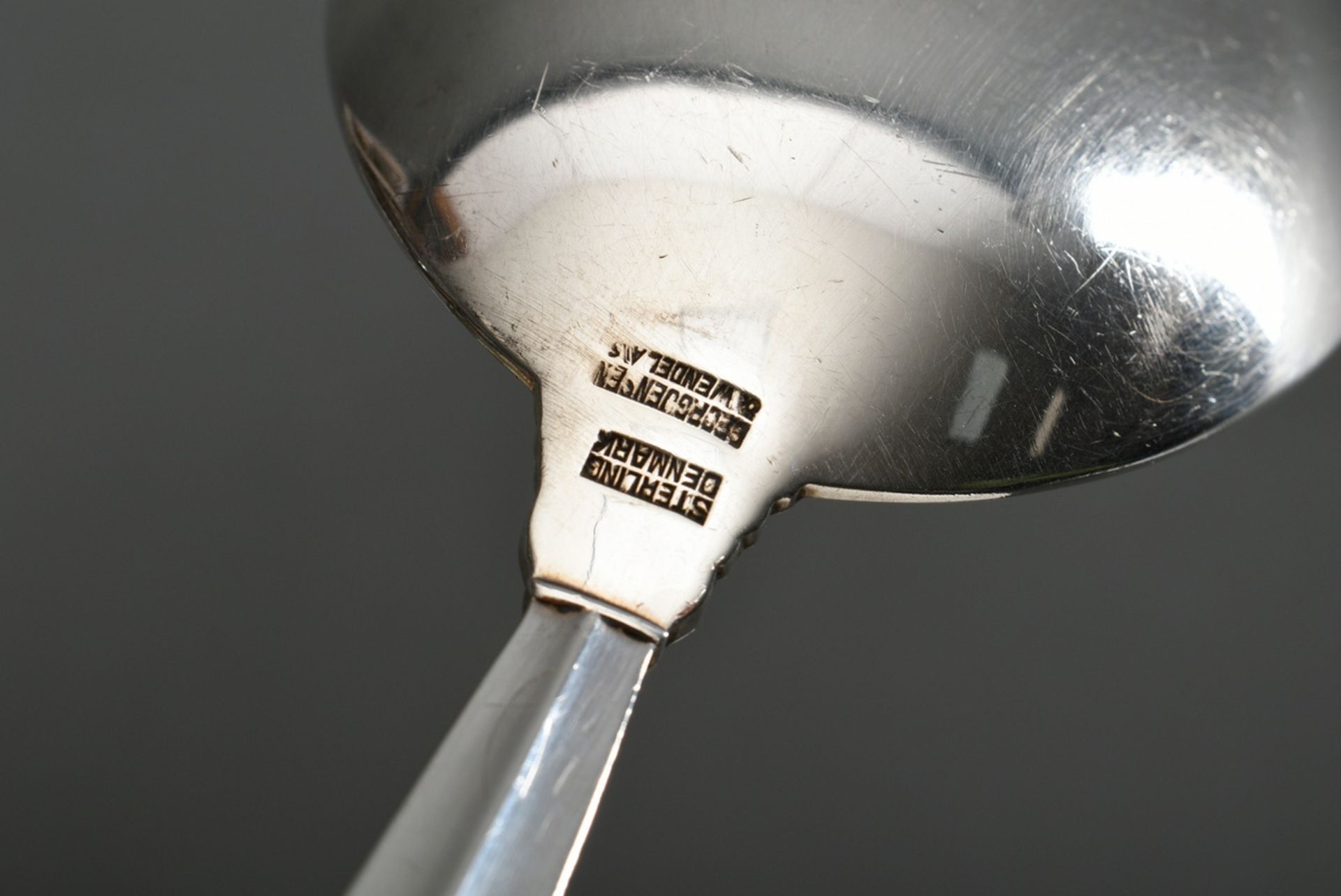 2 pieces of Danish cutlery: S.A.J. Jacobsen sauce ladle (Slagelse 1938) and Georg Jensen serving sp - Image 3 of 4