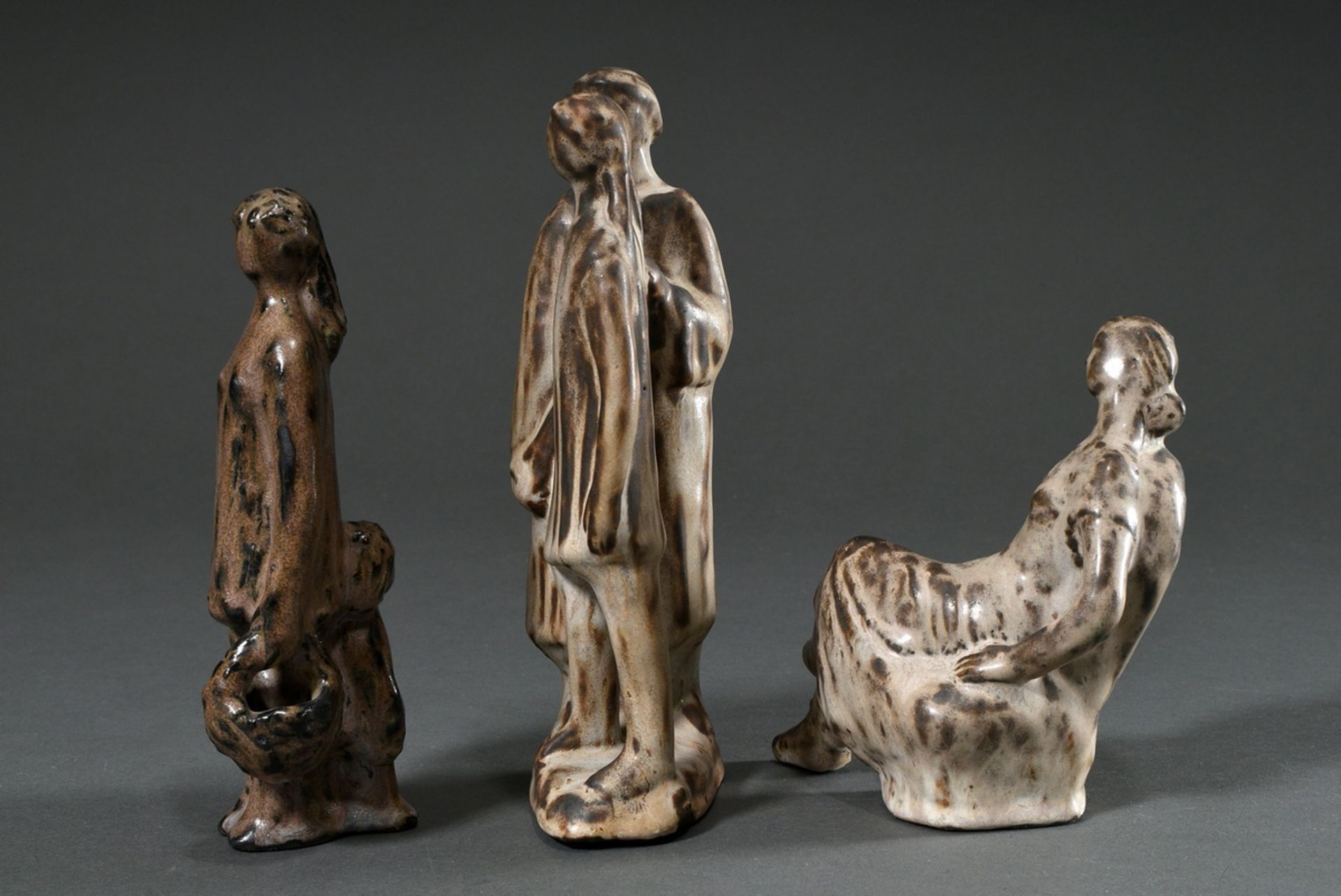 3 Various Maetzel, Monika (1917-2010) figures "Woman sitting on a chair", "Mother with child and ba - Image 3 of 7