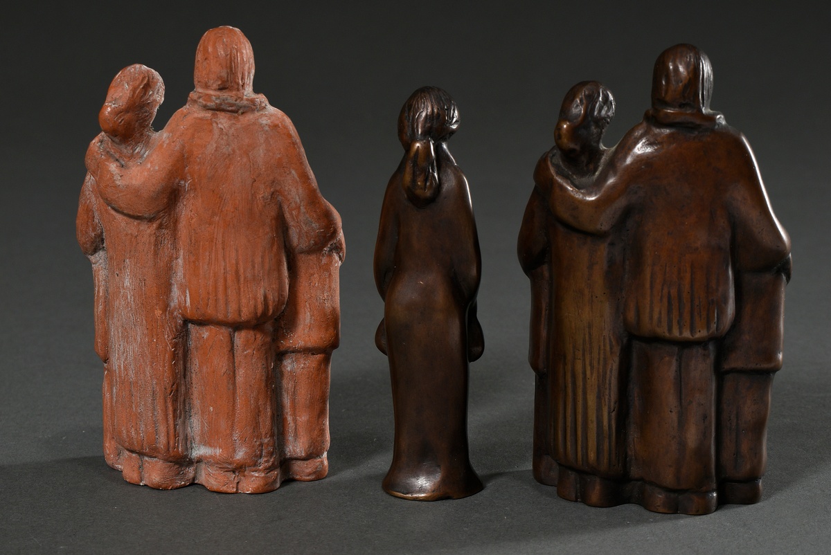 3 Various Maetzel, Monika (1917-2010) figure groups "Family" and "Mother with Infant", bronze patin - Image 2 of 4
