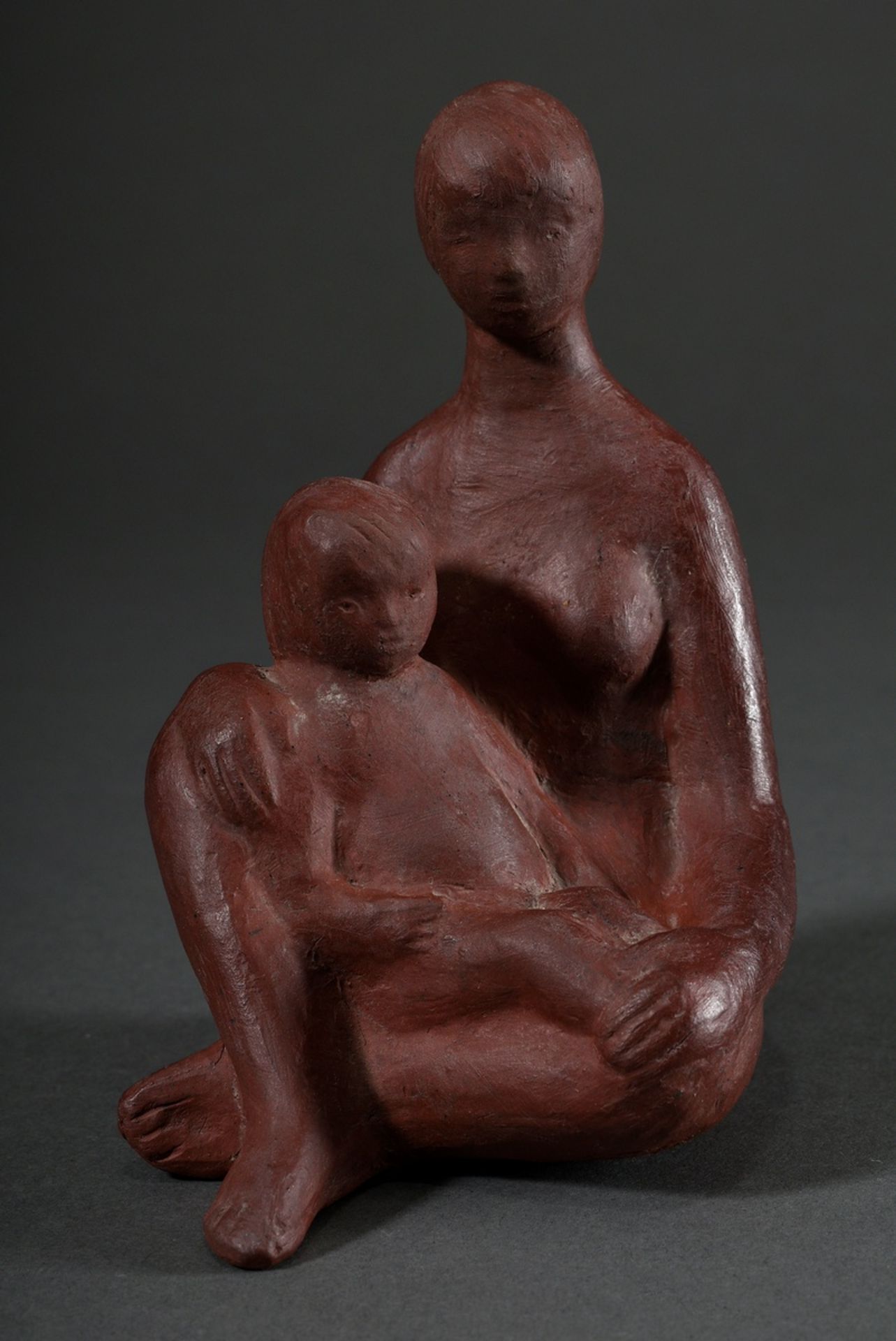 3 Various Maetzel, Monika (1917-2010) figures "Mother with child in lap", "Lying woman" and "Sittin - Image 7 of 11